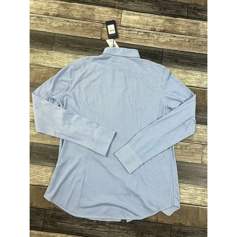 NWT Polo Ralph Lauren CLASSIC BLUE KNIT OXFORD Shirt Men's XL Flesh Polo Pony - Picture 4 of 5